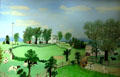 Oil painting of Eisenhower farm at Gettysburg by Grandma Moses at Eisenhower Museum. Abilene, KS.