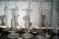 Collection of American glass candlesticks at Wichita Art Museum. Wichita, KS.