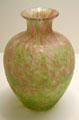 Boothbay pattern vase by Frederic Carder of Steuben at Wichita Art Museum. Wichita, KS.