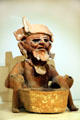 Aztec old man god ceramic vessel at Wichita Art Museum. Wichita, KS