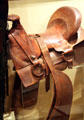 Leather saddle at Sedgwick County Historical Museum. Wichita, KS.