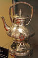Hot water pot by Meriden Britannia Co. of Meriden, CT at Sedgwick County Historical Museum. Wichita, KS.