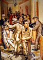 Painting of assassination of Huey P. Long in Louisiana State Capitol. Baton Rouge, LA.