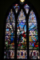 Stained glass window of Palm Sunday in St James Episcopal Church. Baton Rouge, LA.