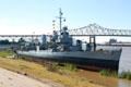 USS Kidd destroyer DD661 restored to WW II era at Historic Warship & Veterans Memorial Museum. Baton Rouge, LA