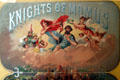 Detail of Mardi Gras Knights of Momus poster at Presbytère Museum. New Orleans, LA.