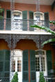 Cast ironwork in Williams Residence courtyard of Historic New Orleans Collection. New Orleans, LA.