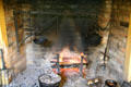 Open kitchen hearth at Hermann Grima House with only functional outdoor kitchen in French Quarter. New Orleans, LA.