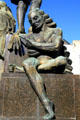 Native American depicted on base of New Orleans founder Bienville statue. New Orleans, LA.