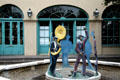Sculpture of jazz musicians at former farmer's market building, now Jazz National History Park. New Orleans, LA.