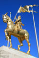 Gilded equestrian statue of Joan of Arc on Decatur at St. Phillip St. New Orleans, LA.