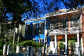 Multicolored houses along 719-723 Esplanade Ave. New Orleans, LA.