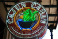 Cajun Cabin neon sign on Bourbon St. New Orleans, LA.