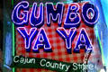 Gumbo Ya Ya neon sign on Bourbon St. New Orleans, LA.