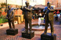 Statues of musical greats Fats Domino, Al Hirt, & Pete Fountain in Legends Park. New Orleans, LA