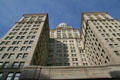 U-shaped facade of Hibernia Bank Building. New Orleans, LA.