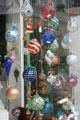 Ornaments in Artworks Glass Gallery on Magazine Street. New Orleans, LA.