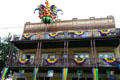 Building decorated for Mardi Gras. New Orleans, LA.