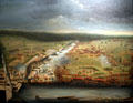 Painting of Battle of New Orleans by Jean Hyacinthe Laclotte at New Orleans Museum of Art. New Orleans, LA.