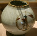 Stoneware Mingei jar by Kawai Kanjiro of Japan at New Orleans Museum of Art. New Orleans, LA.