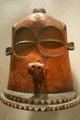 Carved Pende peoples helmet mask from Democratic Republic of Congo at New Orleans Museum of Art. New Orleans, LA.