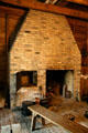 Fireplace in kitchen outbuilding at Destrehan Plantation. Destrehan, LA.
