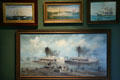 Painting of steamboats at Houmas House. Burnside, LA.