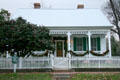 Albert Sydney Brasseaux house is embellished version of Southern "dog-trot" style. St. Francisville, LA.
