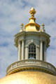 Cupola with pineapple finial atop Massachusetts State House. Boston, MA