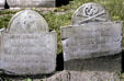 Tombstones of servant & young woman in Old Granary Burial Ground. Boston, MA.