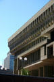Vertical fins on Boston City Hall. Boston, MA.
