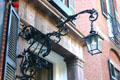 Wrought iron lamp fixture in Beacon Hill. Boston, MA.