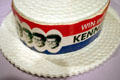 Win with Kennedy straw hat in JFK Library. Boston, MA