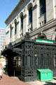Cast-iron Copley Square subway entrance in front of Boston Public Library. Boston, MA.