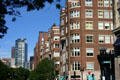 Apartments along Boylston Street facing Boston Common. Boston, MA.