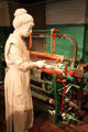 Display of woman at weaving machine at Boott Cotton Mills. Lowell, MA.