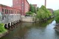Massachusetts Cotton Mills over one of Lowell's canals. Lowell, MA.