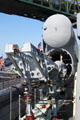 Missile launching tubes of Hiddensee corvette at Battleship Cove. Fall River, MA.