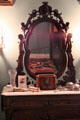 Vanity mirror in bedroom at Fall River Historical Society Museum. Fall River, MA.