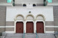 Facade of Temple Beth-El Synagogue. Fall River, MA.