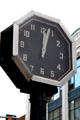 Octagonal street clock near 139 South Main St. Fall River, MA.