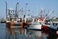 Fishing boats at New Bedford harbor. New Bedford, MA.