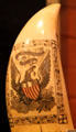 Scrimshaw figure of American eagle at New Bedford Whaling Museum. New Bedford, MA.