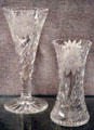 Cut glass vases by Pairpoint at New Bedford Whaling Museum. New Bedford, MA.