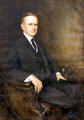 Portrait of Calvin Coolidge in his Presidential Library. Northampton, MA.