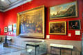 Paintings of history of Pilgrims & First Thanksgiving at Pilgrim Hall Museum. Plymouth, MA.