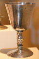 William Bradford family silver standing cup made in England at Pilgrim Hall Museum. Plymouth, MA.