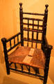 Great chair by Ephraim Tinkham, II, of Plymouth, MA, chair style used by men of authority at Pilgrim Hall Museum. Plymouth, MA.
