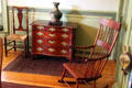 Chairs & cabinet at Mayflower Society House. Plymouth, MA.