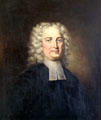 Portrait of John Cotton a New England Puritan minister at Mayflower Society House. Plymouth, MA